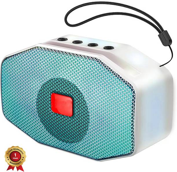 Techobucks Portable Rechargeable Splash/Waterproof Flashing LED Light Best Wireless/Gaming 10 W Bluetooth Speaker