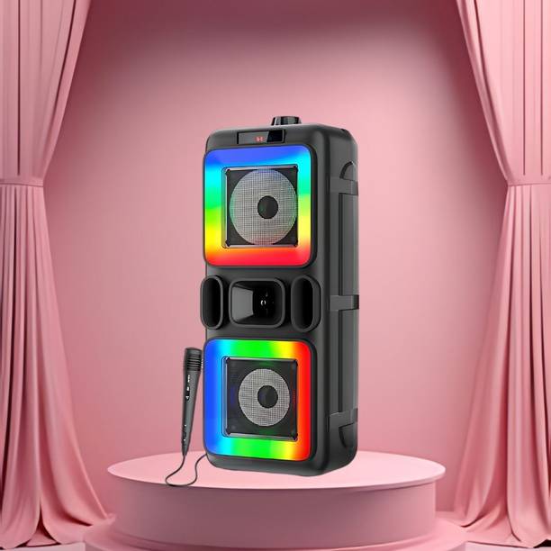 FRONY DJ Box 40W Bluetooth Speaker with FM Radio, Mic & RGB Light Party SpeakerCV442 40 W Bluetooth Party Speaker