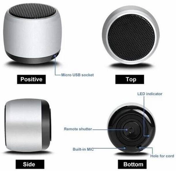 4uonly Coin Speaker Mini Bluetooth & Waterproof with Stero Sound nbv8 56 W Bluetooth Party Speaker