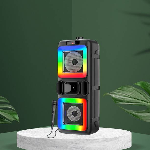 FRONY DJ Box 40W Bluetooth Speaker with FM Radio, Mic & RGB Light Party SpeakerCV376 40 W Bluetooth Party Speaker