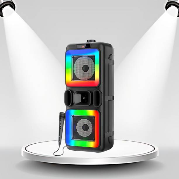FRONY DJ Box 40W Bluetooth Speaker with FM Radio, Mic & RGB Light Party SpeakerCV436 40 W Bluetooth Party Speaker
