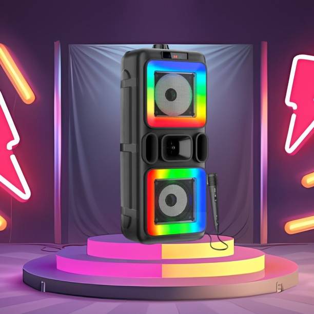 GUGGU DJ Box 40W Bluetooth Speaker with FM Radio, Mic & RGB Light Party SpeakerQA154 40 W Bluetooth Party Speaker