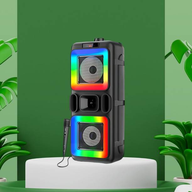GUGGU DJ Box 40W Bluetooth Speaker with FM Radio, Mic & RGB Light Party SpeakerQA348 40 W Bluetooth Party Speaker