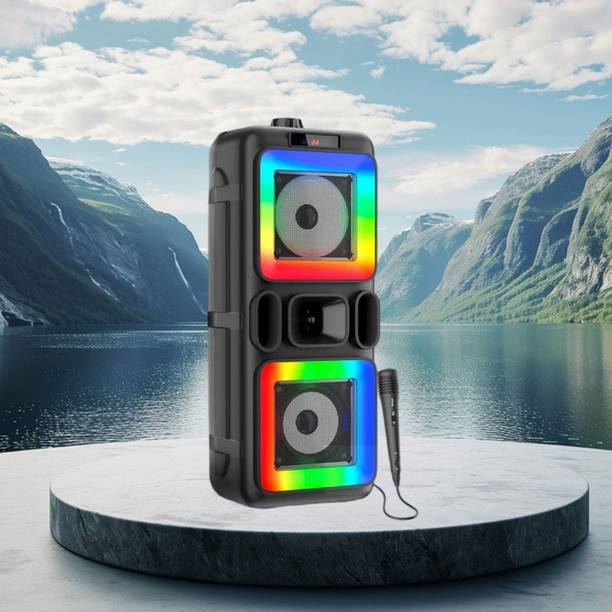 FRONY DJ Box 40W Bluetooth Speaker with FM Radio, Mic & RGB Light Party SpeakerCV213 40 W Bluetooth Party Speaker