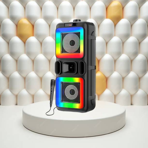 FRONY DJ Box 40W Bluetooth Speaker with FM Radio, Mic & RGB Light Party SpeakerCV369 40 W Bluetooth Party Speaker