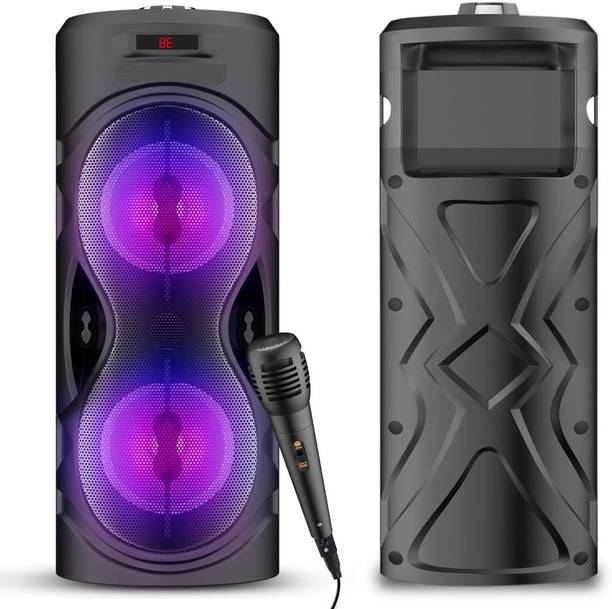 TULUA Bluetooth Party Speaker with Wired Mic, BT V5.0, AUX, USB 20 W Bluetooth Tower Speaker