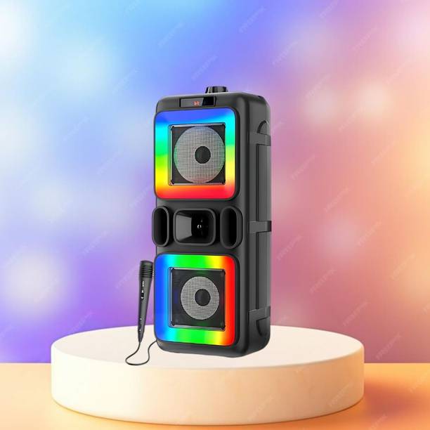 FRONY DJ Box 40W Bluetooth Speaker with FM Radio, Mic & RGB Light Party SpeakerCV328 40 W Bluetooth Party Speaker
