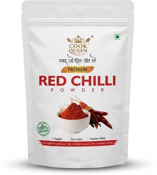 cookqueen Premium Kashmiri Red Chilli Powder Natural Color & Mild Spicy 100% Pure 100g