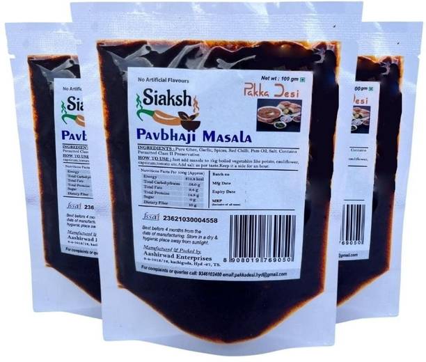 Siaksh Pakkadesi Mumbai Special Healthy & tasty Instant Ready To Cook Pav Bhaji Masala