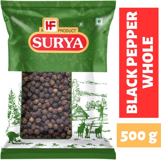 Surya 500g Black Pepper (Kali Mirchi) Whole| Spices & Masala