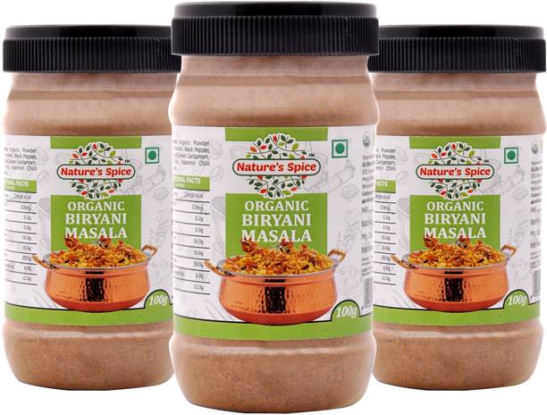 Nature's Spice Organic Biryani Masala, Combo Pack of 3 x 100 Grams