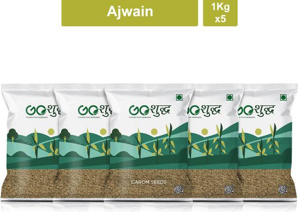 Goshudh Ajwain Carom Seeds 5 kg (1kg Each Pack of 5) | Aromatic & Authentic Taste