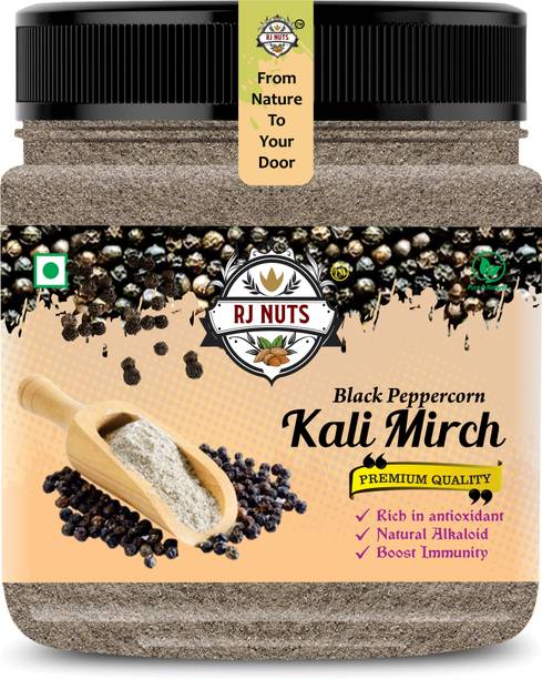 Rjn Organic Black Pepper Powder | 100% Natural Kali Mirch Masala | Ultra-Pure