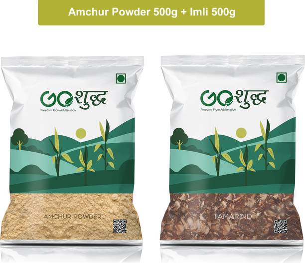 Goshudh Amchur Powder 500 g & Imli 500 g Combo Pack 1000g