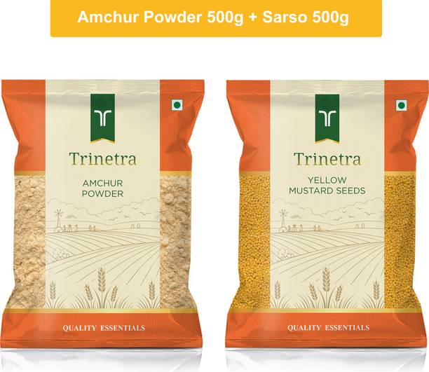 Trinetra Amchur Powder 500 g & Sarso 500 g Combo Pack 1000g