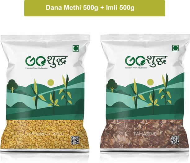Goshudh Dana Methi 500 g & Imli 500 g Combo Pack 1000g
