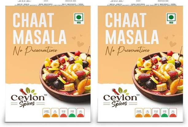 Ceylon Chaat Masala 100g (50g x 2), Chatpata Blend for Indian Snacks, No Preservative