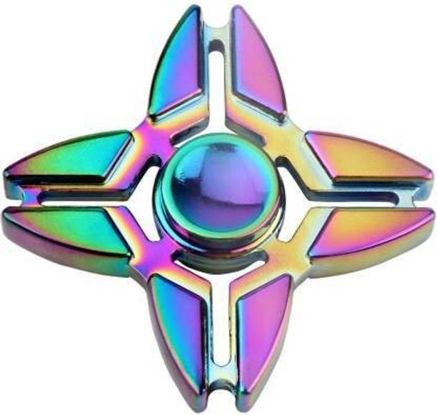 Shivsoft 4 Sided Fidget Spinner Raindow Star