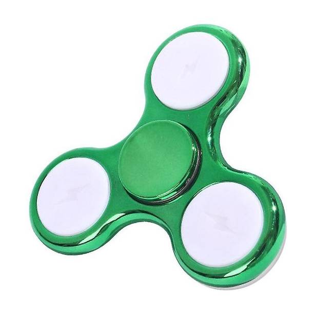 Shivsoft LED Light Mettalic Look Fidget Spinner Green