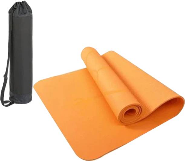 Taido Yoga mat EVA material with Carry bag for men & Women and any age Group Orange 4 mm Yoga Mat