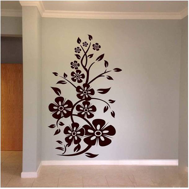 Kayra Decor Flower Wall Design Stencils For Wall Painting For Home Wall Decoration Suitable For Room Decor And Craft KDS36037 ( 24 inch x 40 inch)Reusable Wall Stencil Stencil