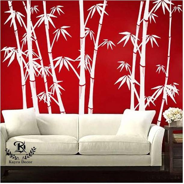 Kayra Decor Large Size Bamboo Tree Wall Design Stencils For Wall Painting And Home Wall Decoration Suitable For Room Decor And Craft ( 86" X 76" Inch ) ( KHSNT239 ) KHSNT239 Wall Art Stencil