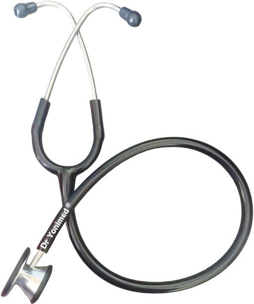 DR YONIMED Dual Head Stethoscope Cardiology Black For Pediatric & Adult Acoustic Stethoscope