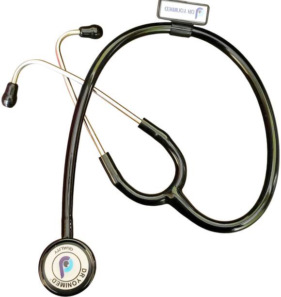 DR YONIMED High Frequency Stethoscope (BLACK) Doctors & Students Acoustic Stethoscope