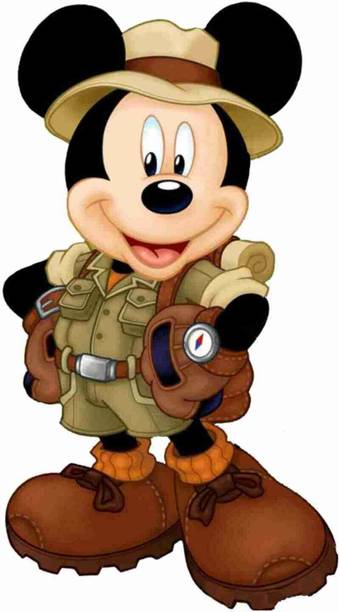 TripodBrothers 15 cm Mickey Mouse Wall Sticker – Self Adhesive Vinyl Cartoon Décor for Kids Room Self Adhesive Sticker