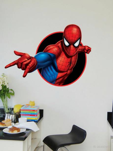 SR ENTERPRISE 45 cm spiderman Self Adhesive Sticker