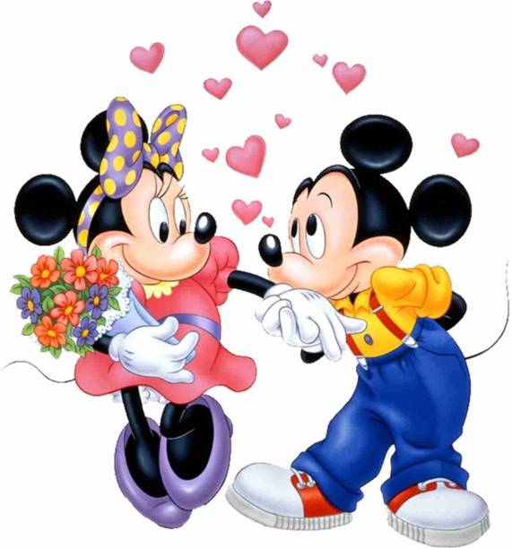 TripodBrothers 15 cm Mickey Mouse Wall Sticker – Self Adhesive Vinyl Cartoon Décor for Kids Room Self Adhesive Sticker