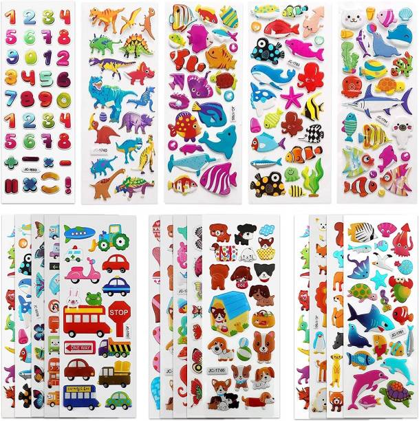Royals 1 inch 10Sheet 3D Cute Puffy Stickers Funny For Kids On Gifts , Self-Adhesive Self Adhesive Sticker