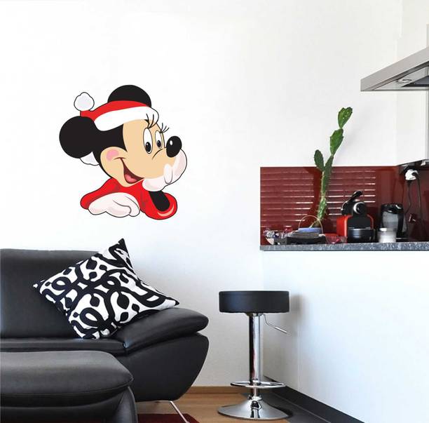Azan Creation 38.1 cm Micky Mouse Wall Sticker for Bedroom Size - 38X40 CM Self Adhesive Sticker