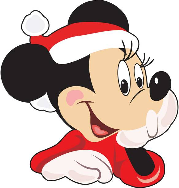 Azan Creation 38.1 cm Micky Mouse Wall Sticker for Bedroom Size - 38X40 CM Self Adhesive Sticker