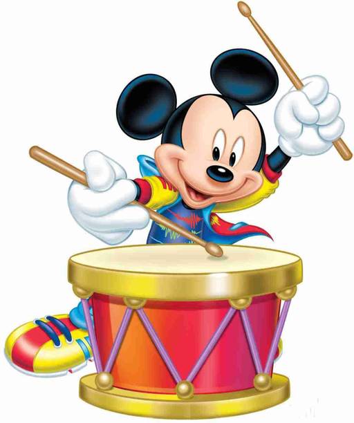 TripodBrothers 15 cm Mickey Mouse Wall Sticker – Self Adhesive Vinyl Cartoon Décor for Kids Room Self Adhesive Sticker