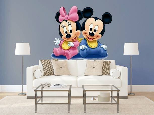 parth decor 52 cm mickey mouse baby wall sticker Self Adhesive Sticker