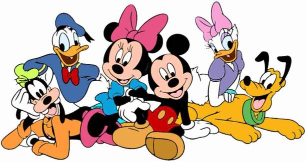 TripodBrothers 15 cm Mickey Mouse Wall Sticker – Self Adhesive Vinyl Cartoon Décor for Kids Room Self Adhesive Sticker