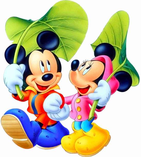 GovardhanSons 59 cm Mickey Mouse Wall Sticker – Self Adhesive Vinyl Cute Cartoon Décor for Kids Room Self Adhesive Sticker