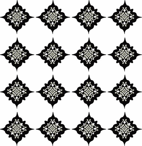 Epithet Studio 8 cm Decorative waterproof Floor sticker (16 pcs)_DKFS21 Size :- (8cm x 8cm) Self Adhesive Sticker