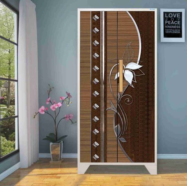 DREAM DECORATION 213 cm 3D Embossed Laminated Decorative Almirah wallpaper Self Adhesive Sticker