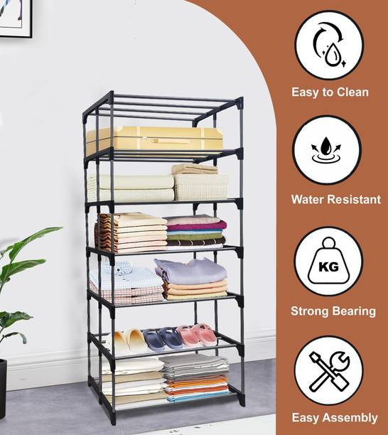 Rmerchants Bookcase_wardrobe Carbon Steel Collapsible Wardrobe