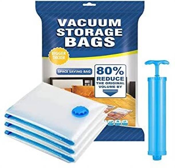 Adhunyk Vacuum Storage Bags with Hand Pump Travel Storage Vacuum Bags