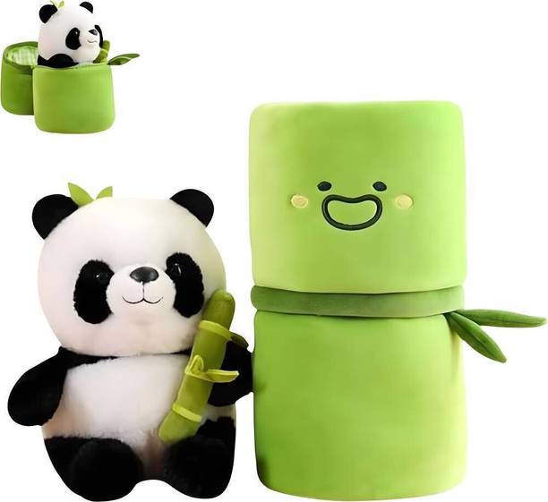 ATHRAVTOYS NewBAMBOO PAnda grenish style  - 25 cm