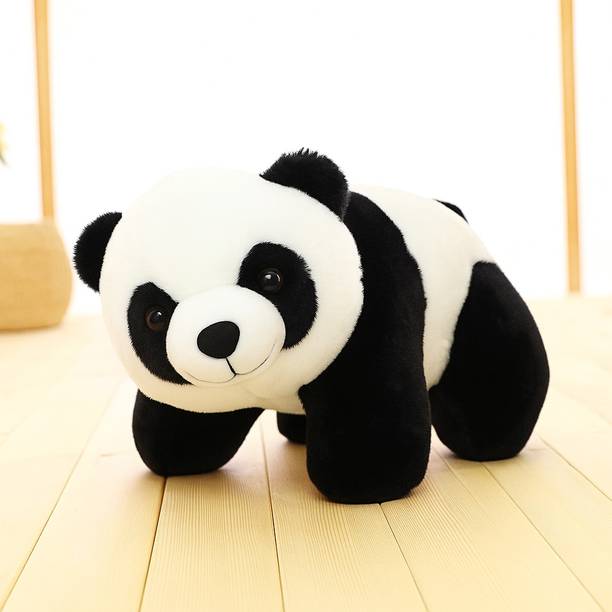Funtoos Panda Teddy Bear – Soft Plush Toy for Kids (25 cm, Black & White)  - 15 cm
