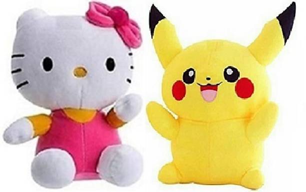 MHK Pikachu & Hello kitty Lovable Huggable Toy For Kids...
