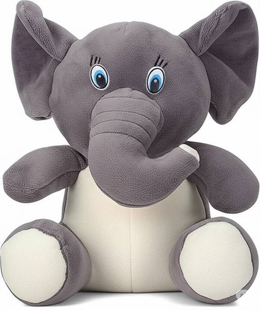 Toyingly Cute Sitting Elephant soft stuffed toy  - 33 cm