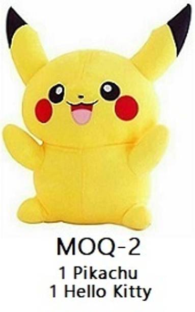 MHK Trending Pikachu & Hello Kitty Stuffed Toys Pack of 1  - 30 cm