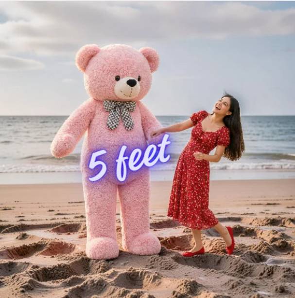 MATHUR CREATIONS 5 Feet Pink Teddy Bear Premium Soft Plush Gift for Birthday and Love  - 60 inch