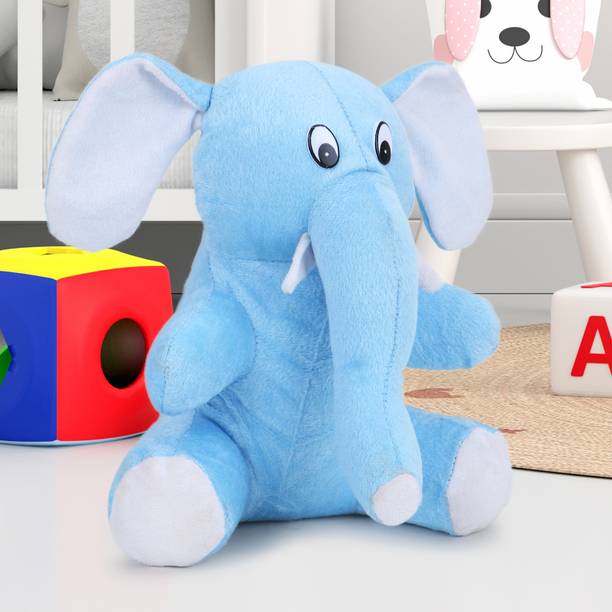 MHK Blue Sitting Elephant Toy  - 6 cm