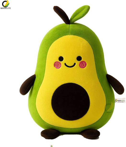 MARSELITE Green Avocado Soft Toy Pillow for Home Decor  - 35 cm